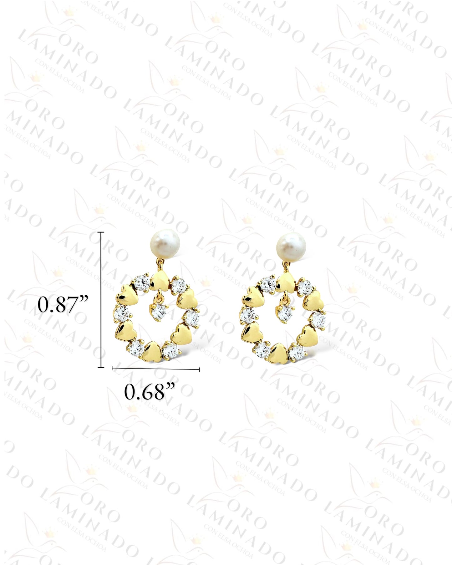 High Quality Heart Wreath Earrings  G417