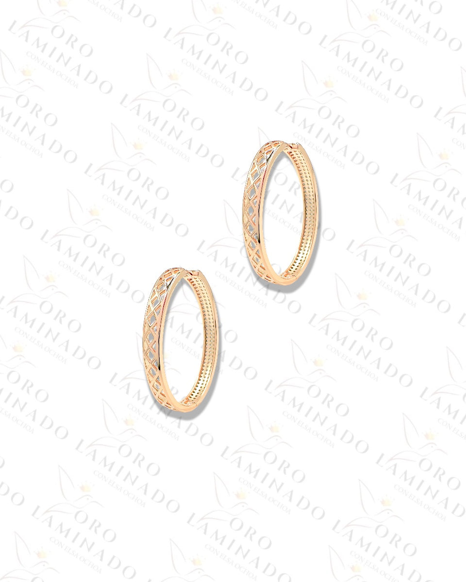 Diamond Hoop Earrings Y252