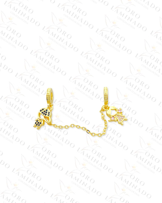 Boy and Girl Safety Chain Charms (Gold Filled) R265