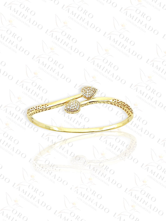 High Quality Leaf Bangle Bracelet R397