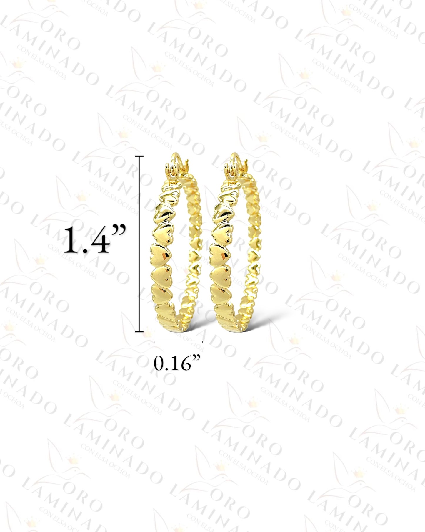 High Quality Mini Hearts Hoop Earrings C90