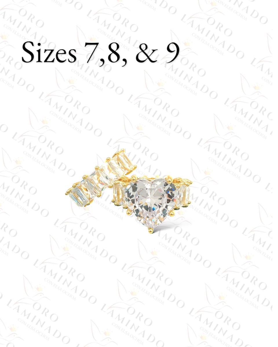 High Quality Crystal Cut Wedding Ring Y219