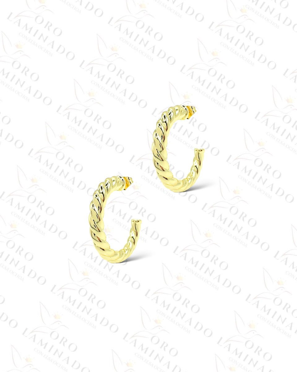 High Quality Rope Design Hoop Earrings B428