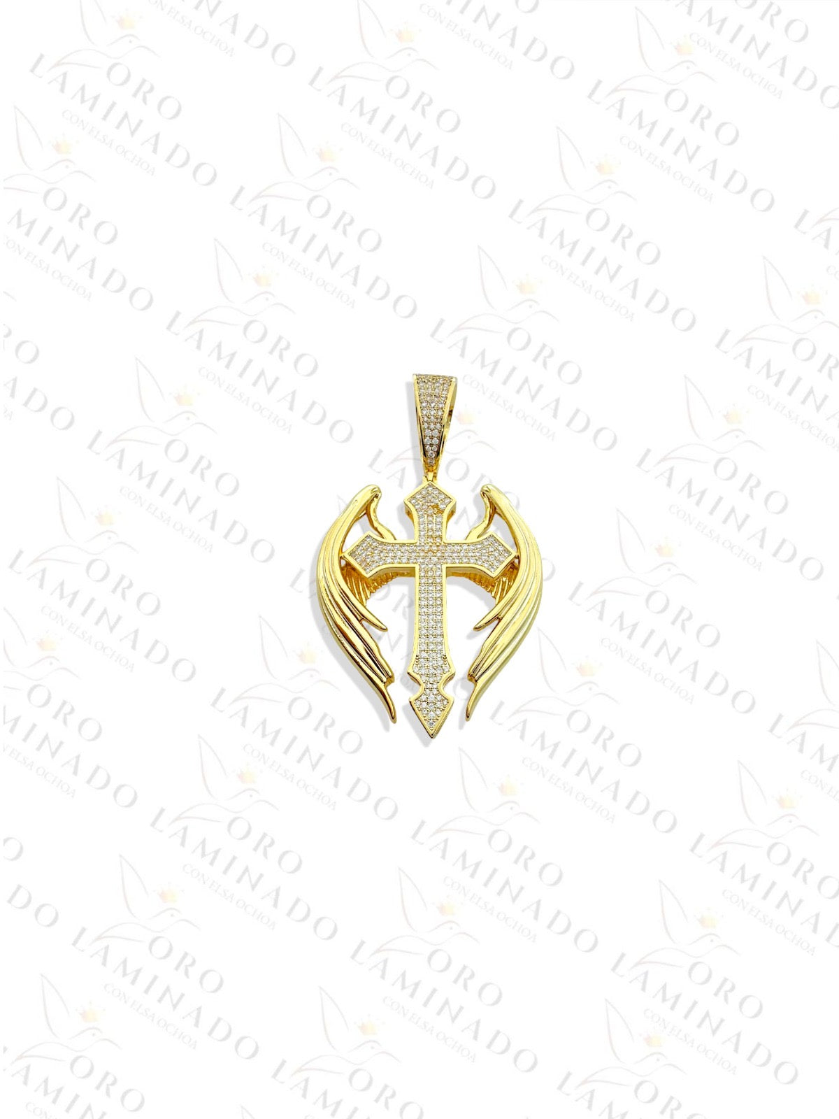 Gold Filled Cross with Wings Pendant R251