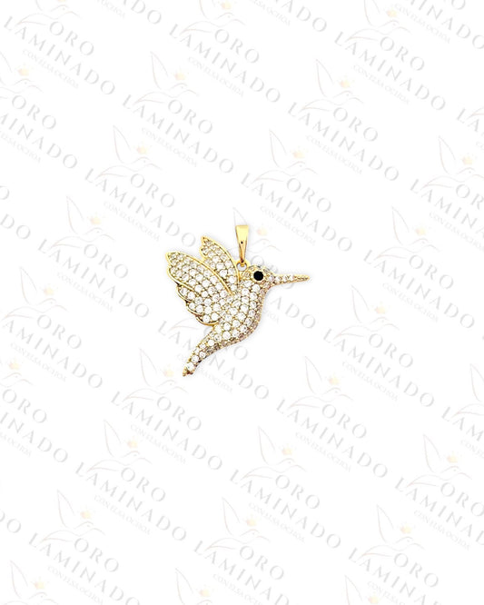 High Quality Sparkling Hummingbird Pendant (Gold Filled) R56