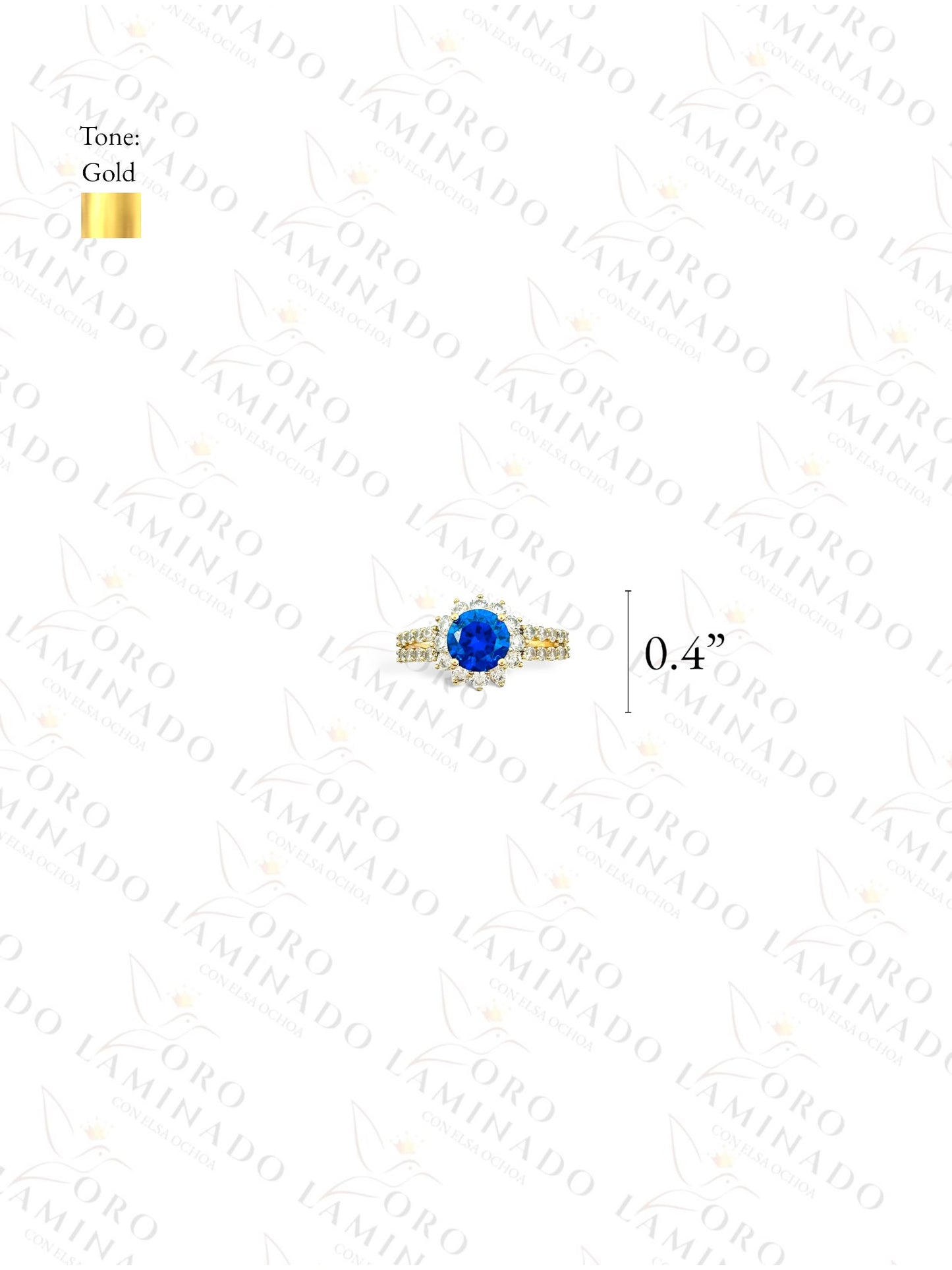 Gold Filled Blue Diamond Ring C36