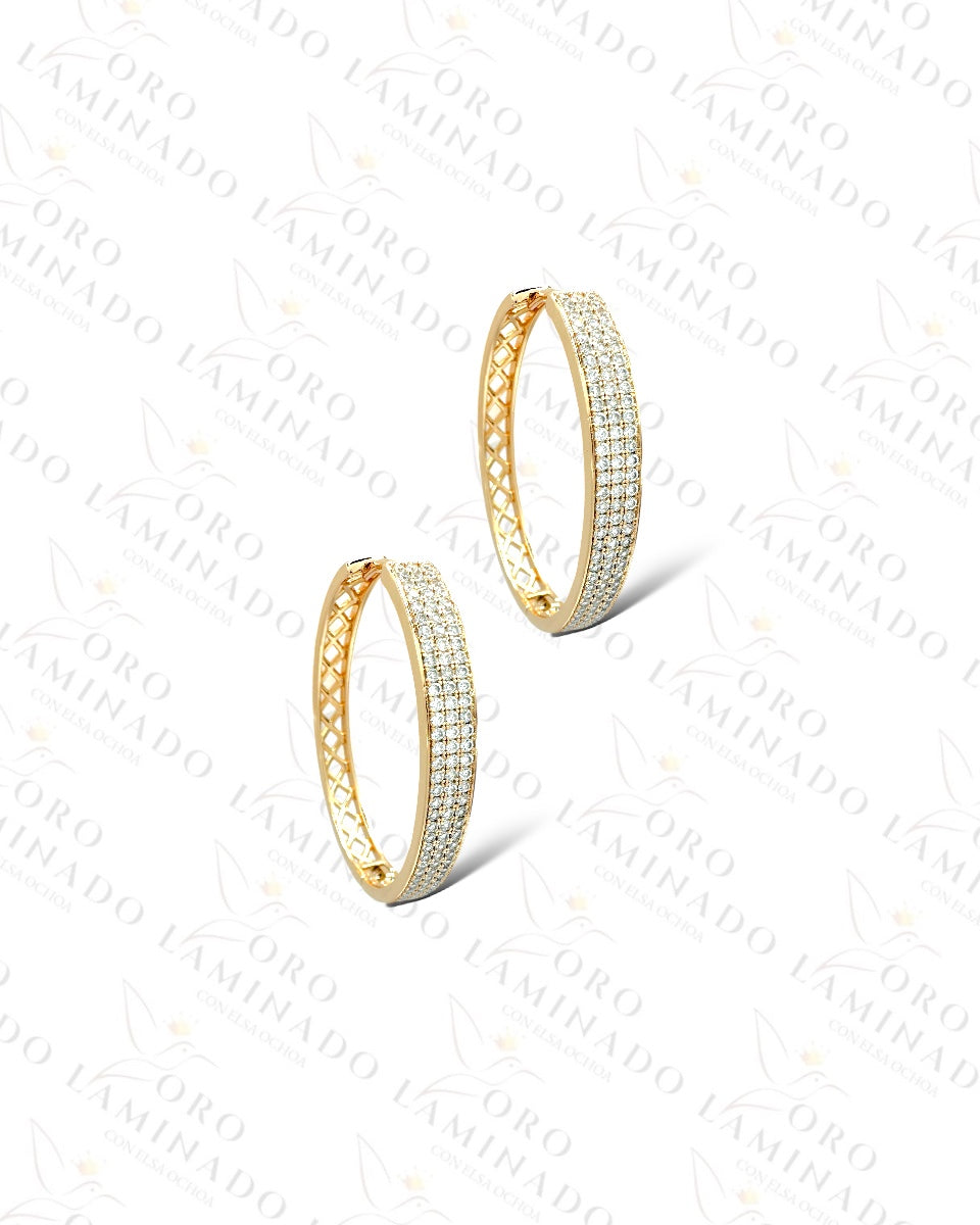 Diamond Hoop Earrings Y252