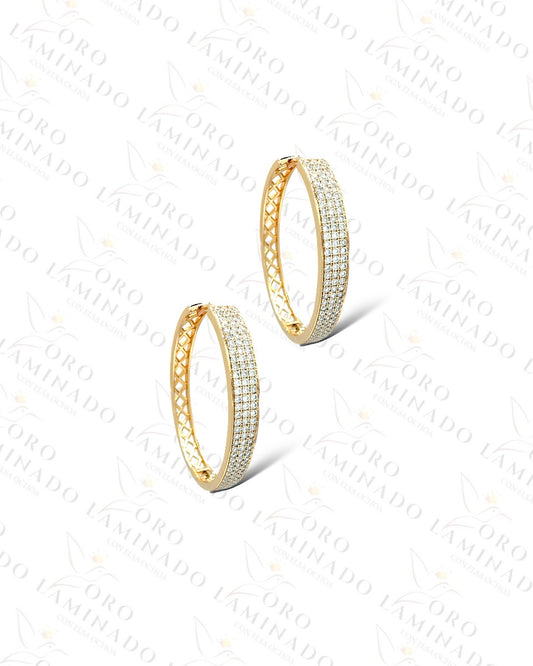 Diamond Hoop Earrings Y252