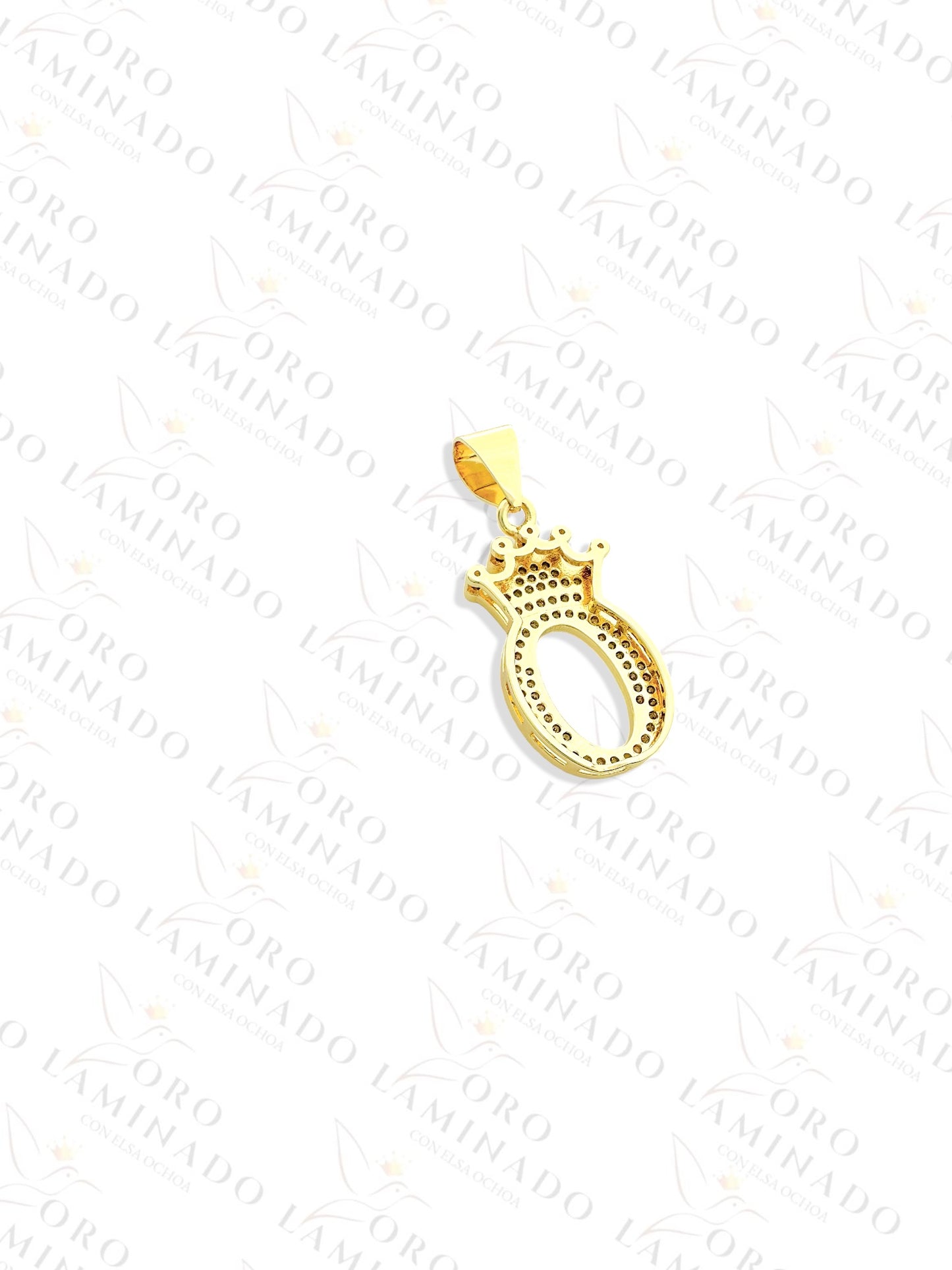 Letter "O" Crown Pendant B169