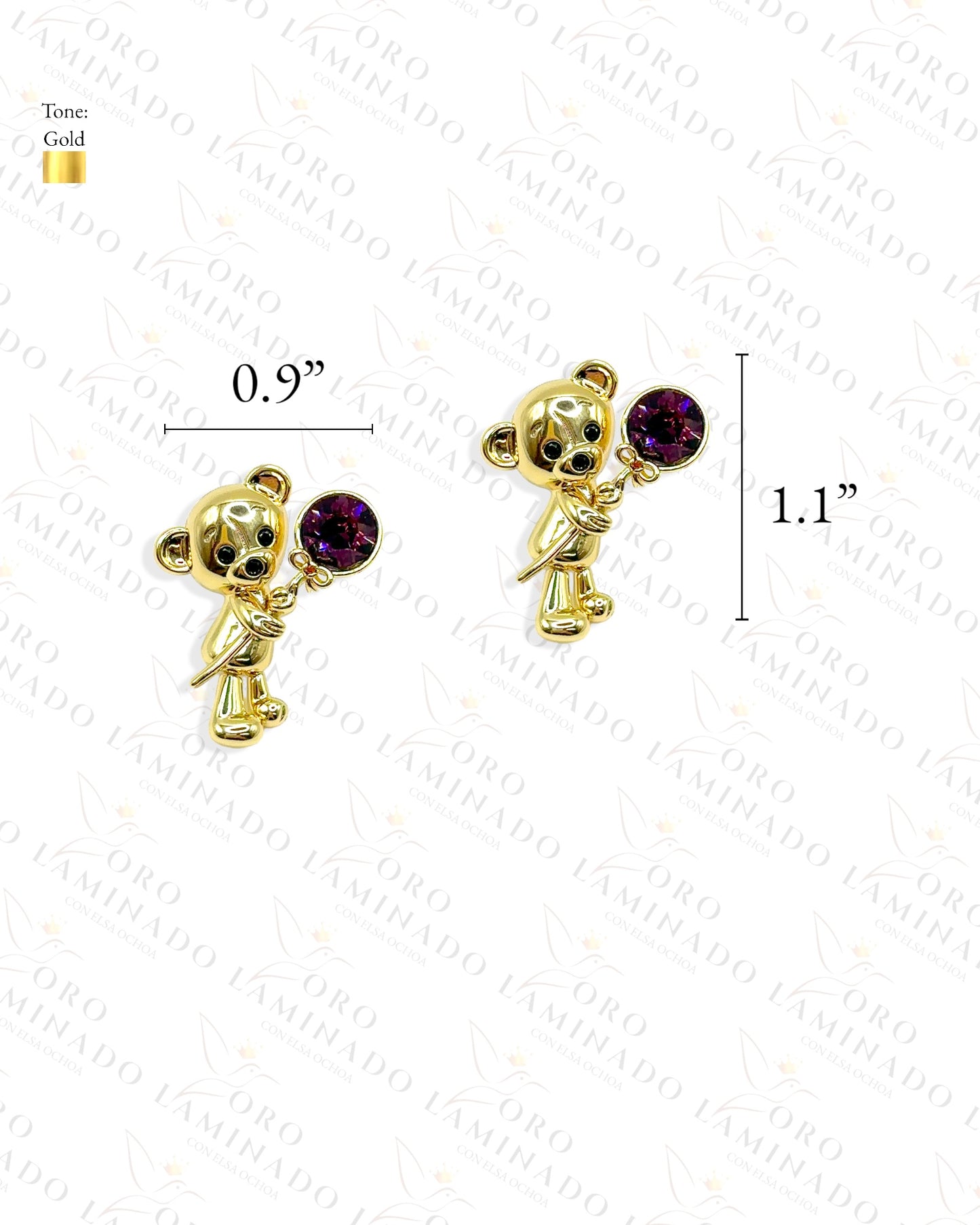 High Quality Bear with Lollipop Earrings Y465