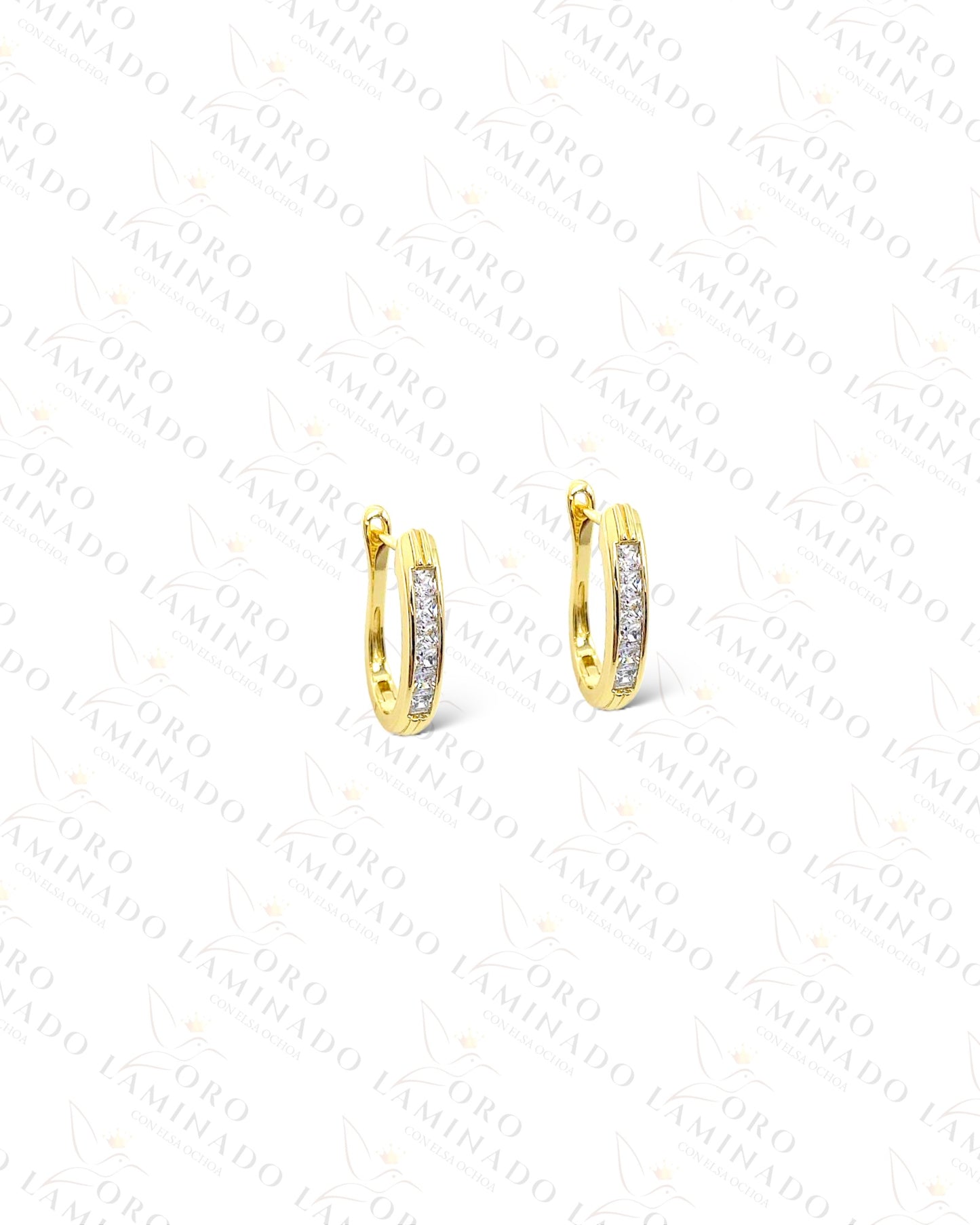 High Quality Oval Hooped Earrings B180