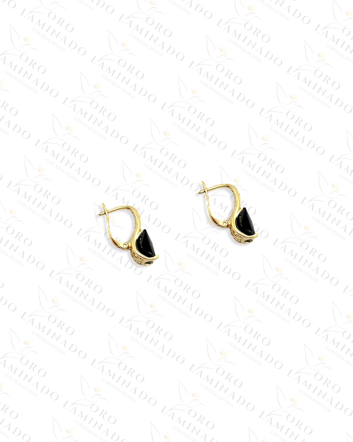 High Quality Black Stone Earrings Y44