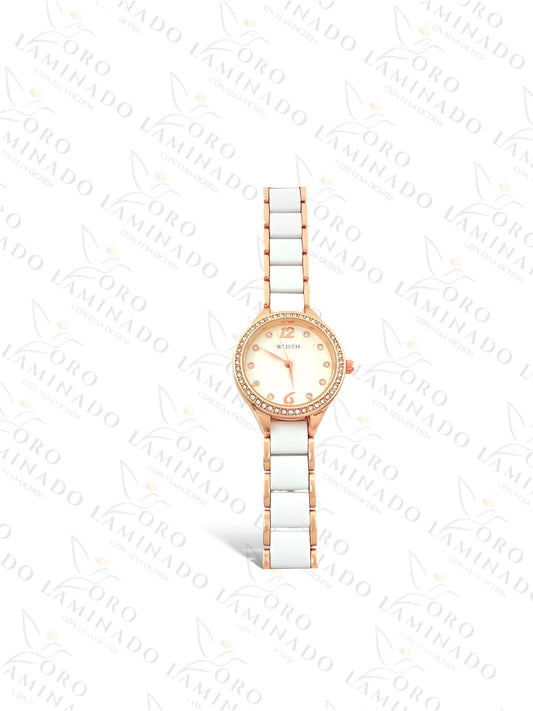 Stainless Steel Rose Gold White Watch