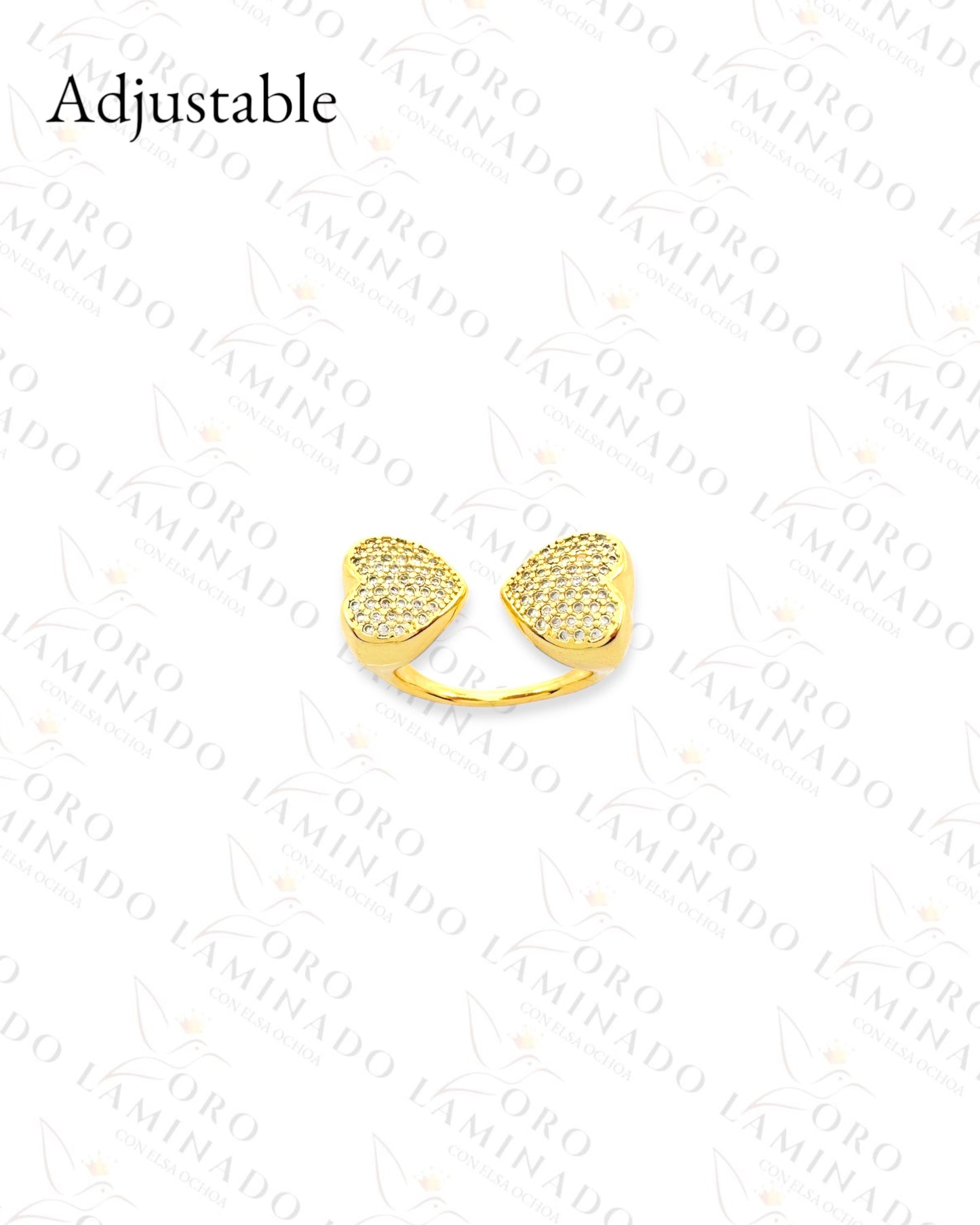 Adjustable Twin Heart Ring (Gold Filled) B65