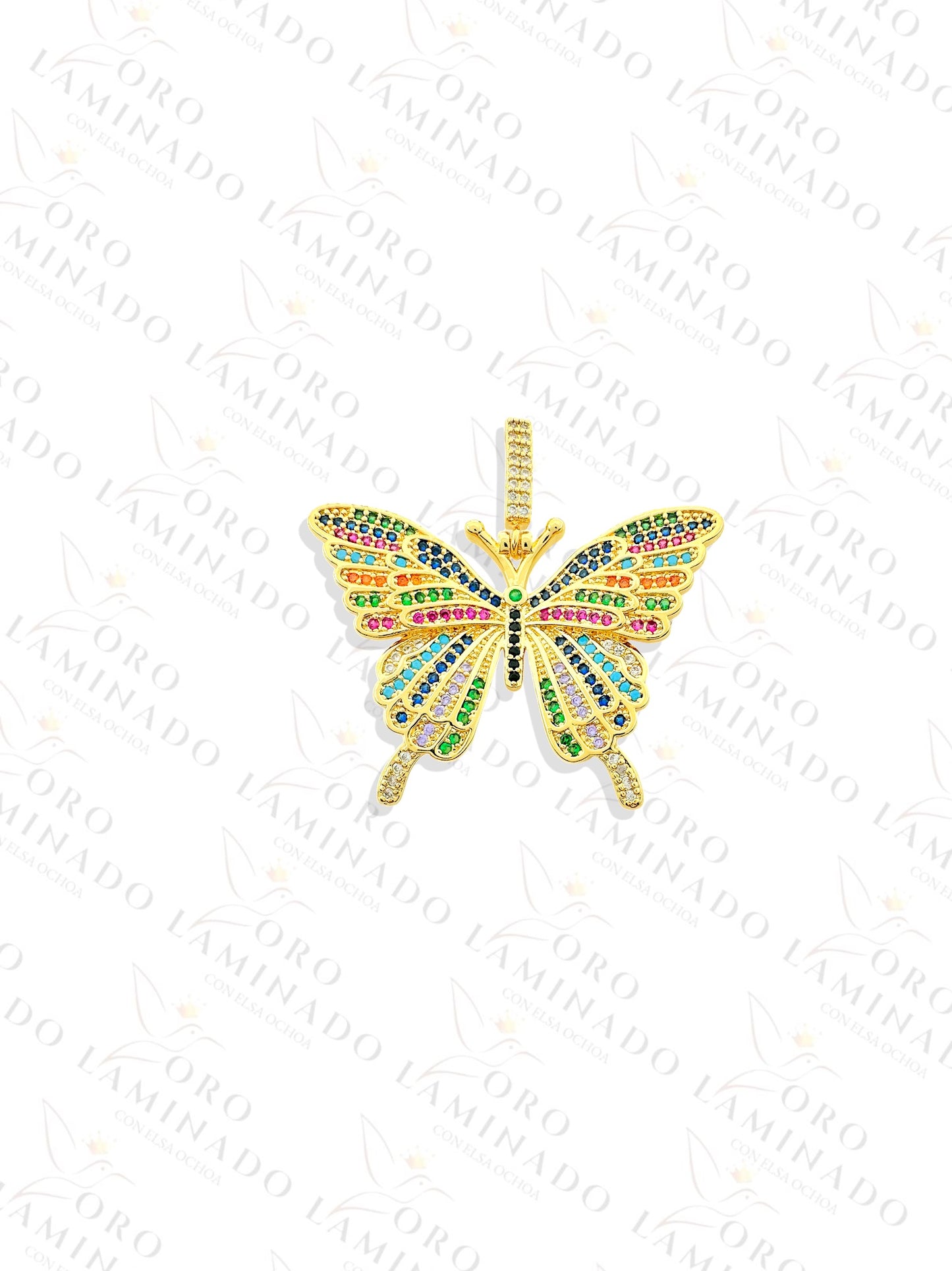 Multi-Color Butterfly Pendant Y289