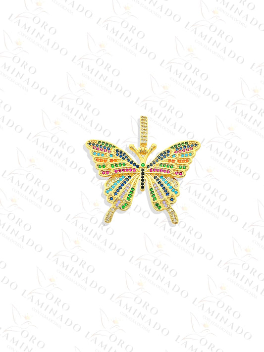 Multi-Color Butterfly Pendant Y289