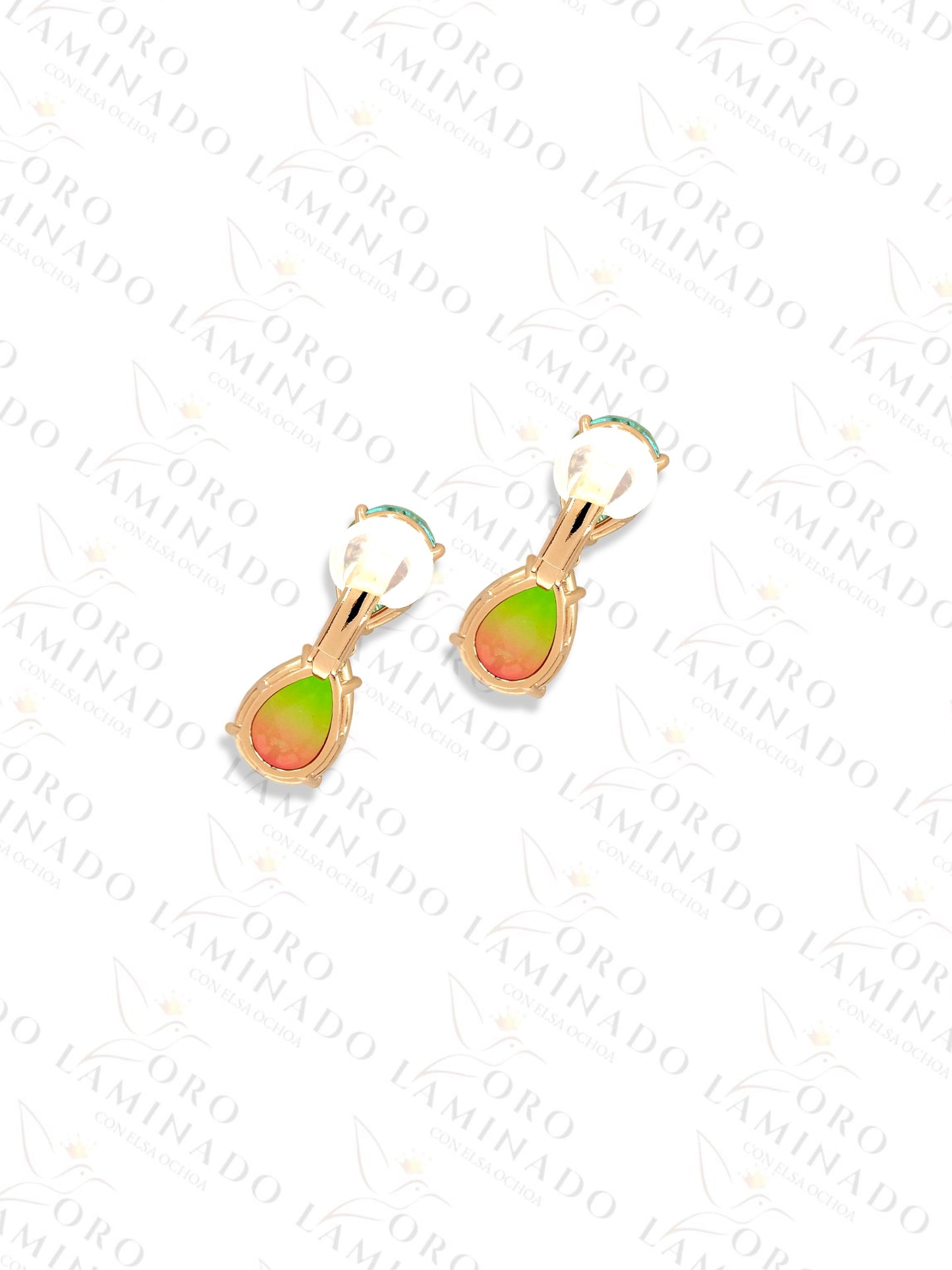 High Quality Iridescent Hourglass Earrings Y296