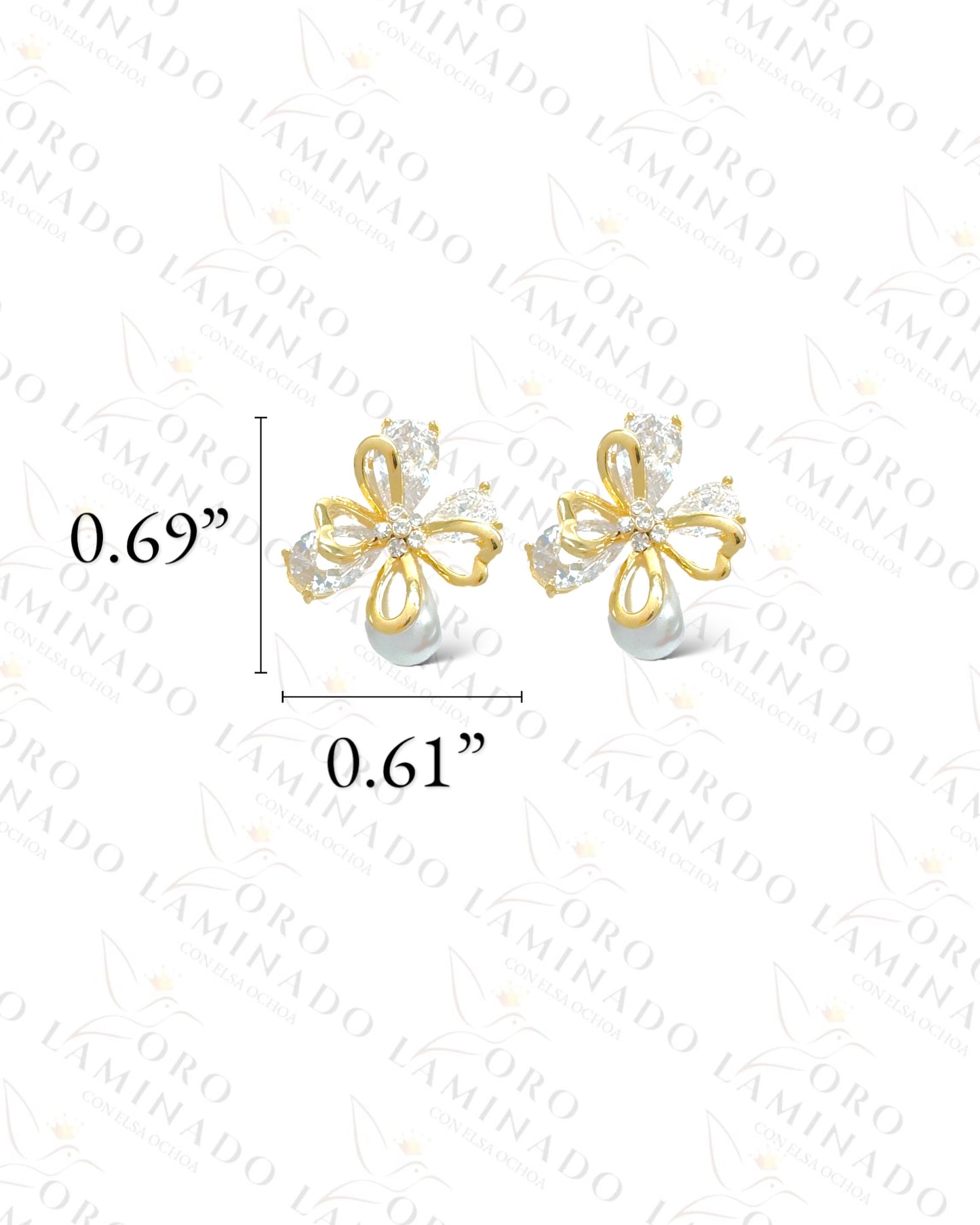 High Quality Bow and Flower Earrings C309