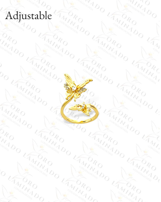 Adjustable Double Butterfly Ring (Gold Filled) Y121