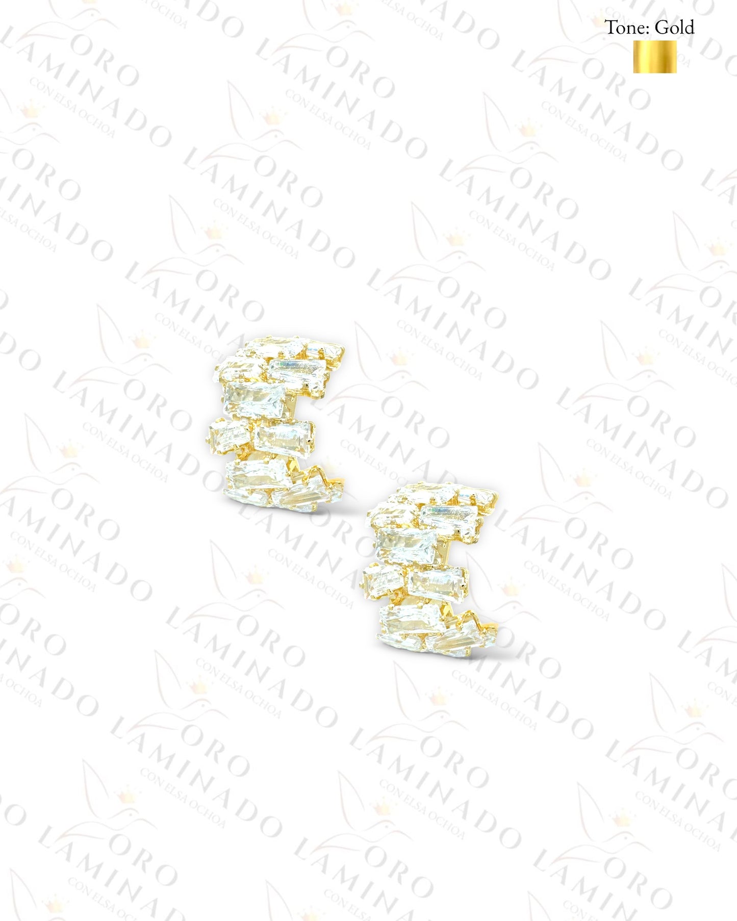 High Quality Diamond C-Shape Earring C196