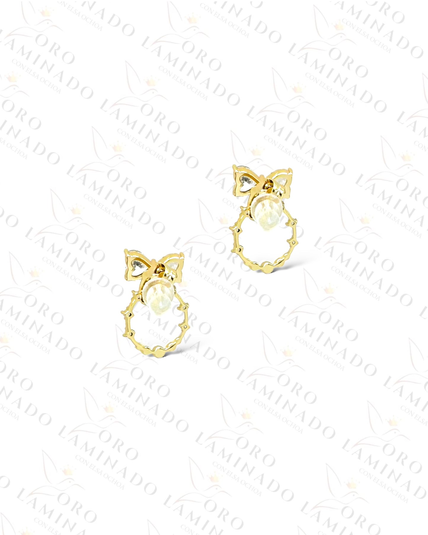 High Quality Crystal Mini Bow Earrings G412