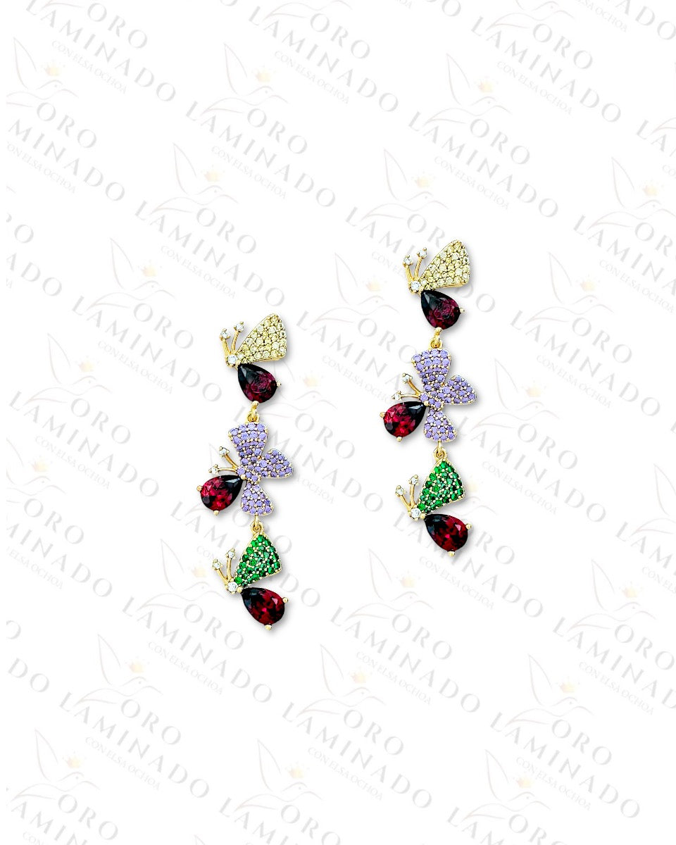 High Quality Multi-Color Butterfly Earrings C465