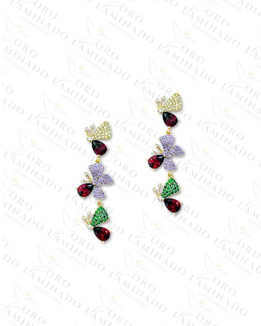 High Quality Multi-Color Butterfly Earrings C465