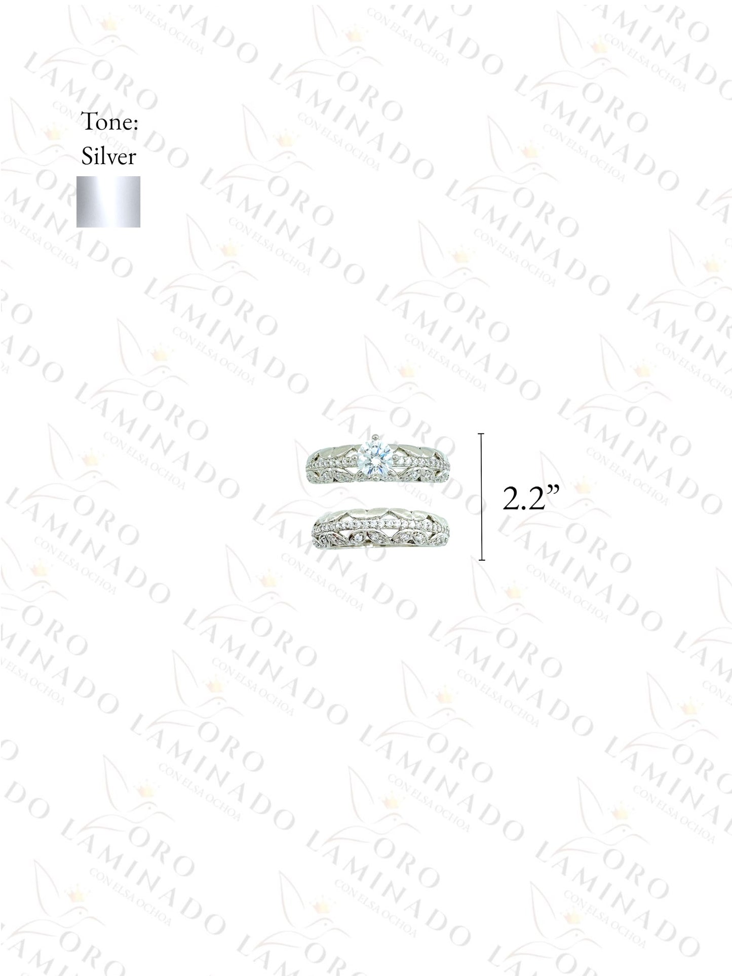 Silver Gold Filled Marriage Set Rings G49