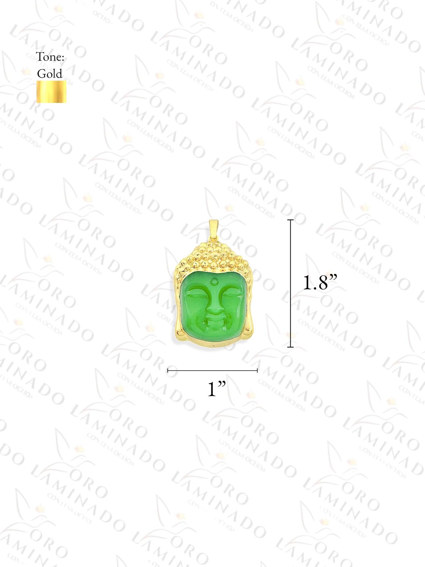 Gold Filled Green Buddah Pendant R92