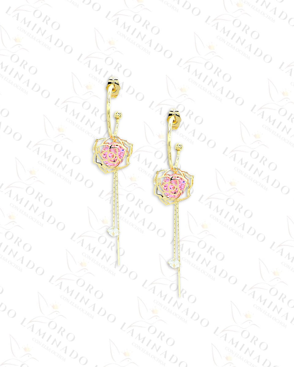 High Quality Rose Long Earrings G406