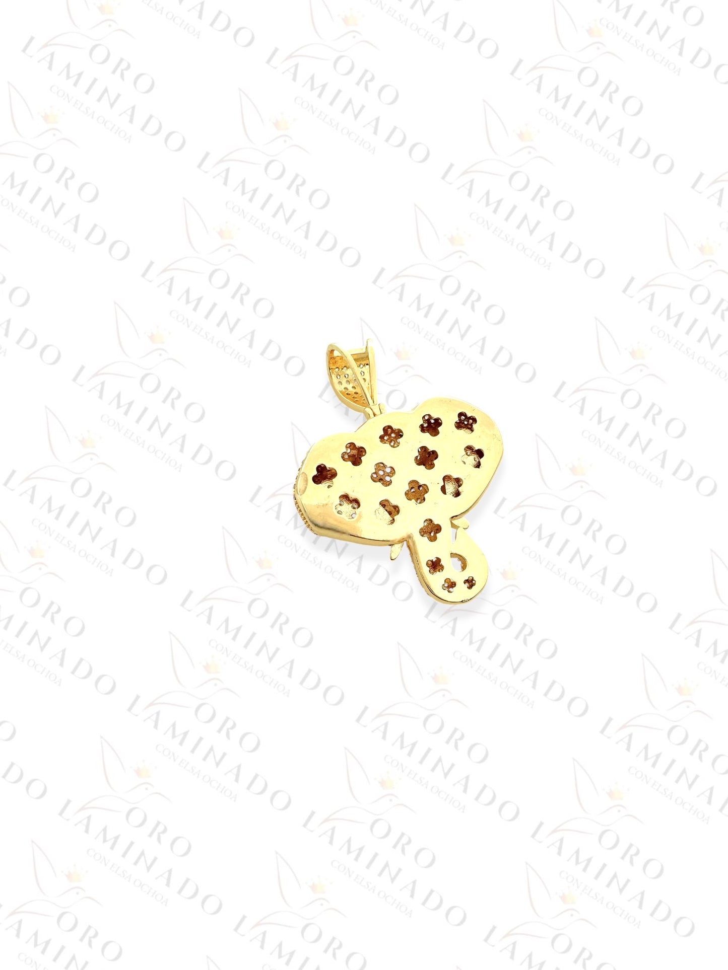 Gold Filled Diamond Elephant Pendant G127