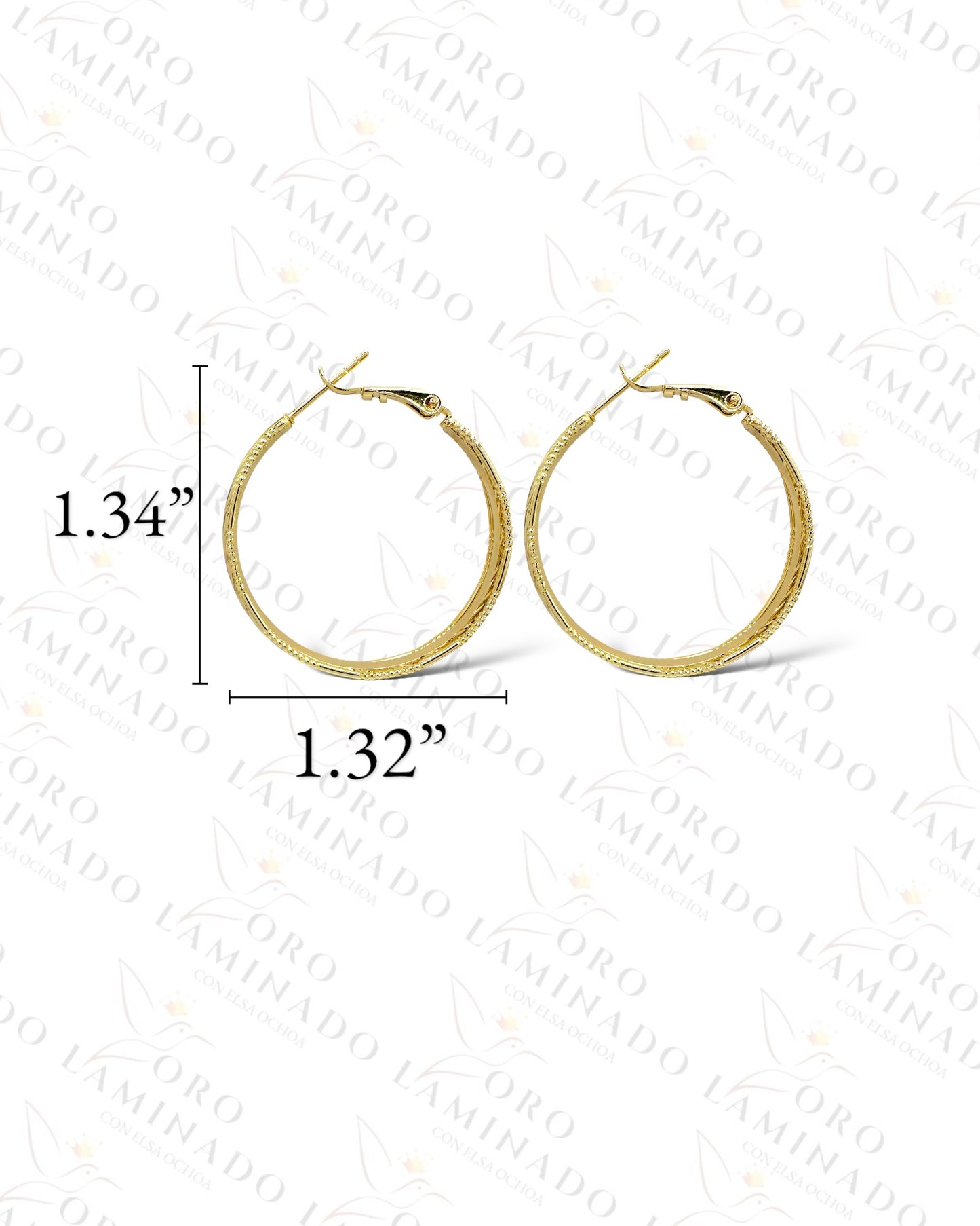 High Quality Triple  Hoop Earrings Y69