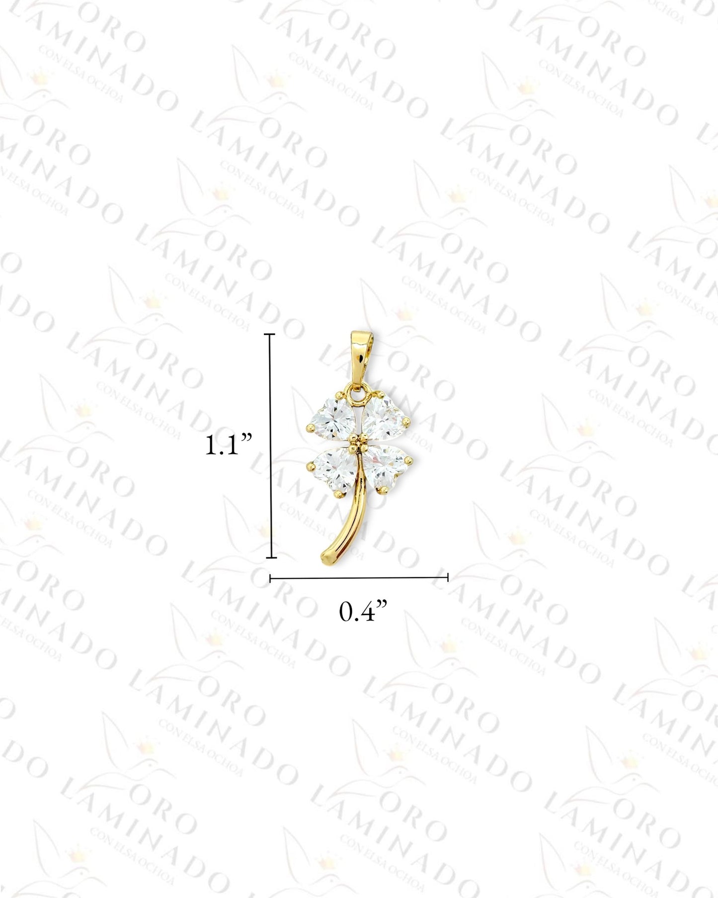 High Quality Gold Filled Crystal Clover Pendant G166