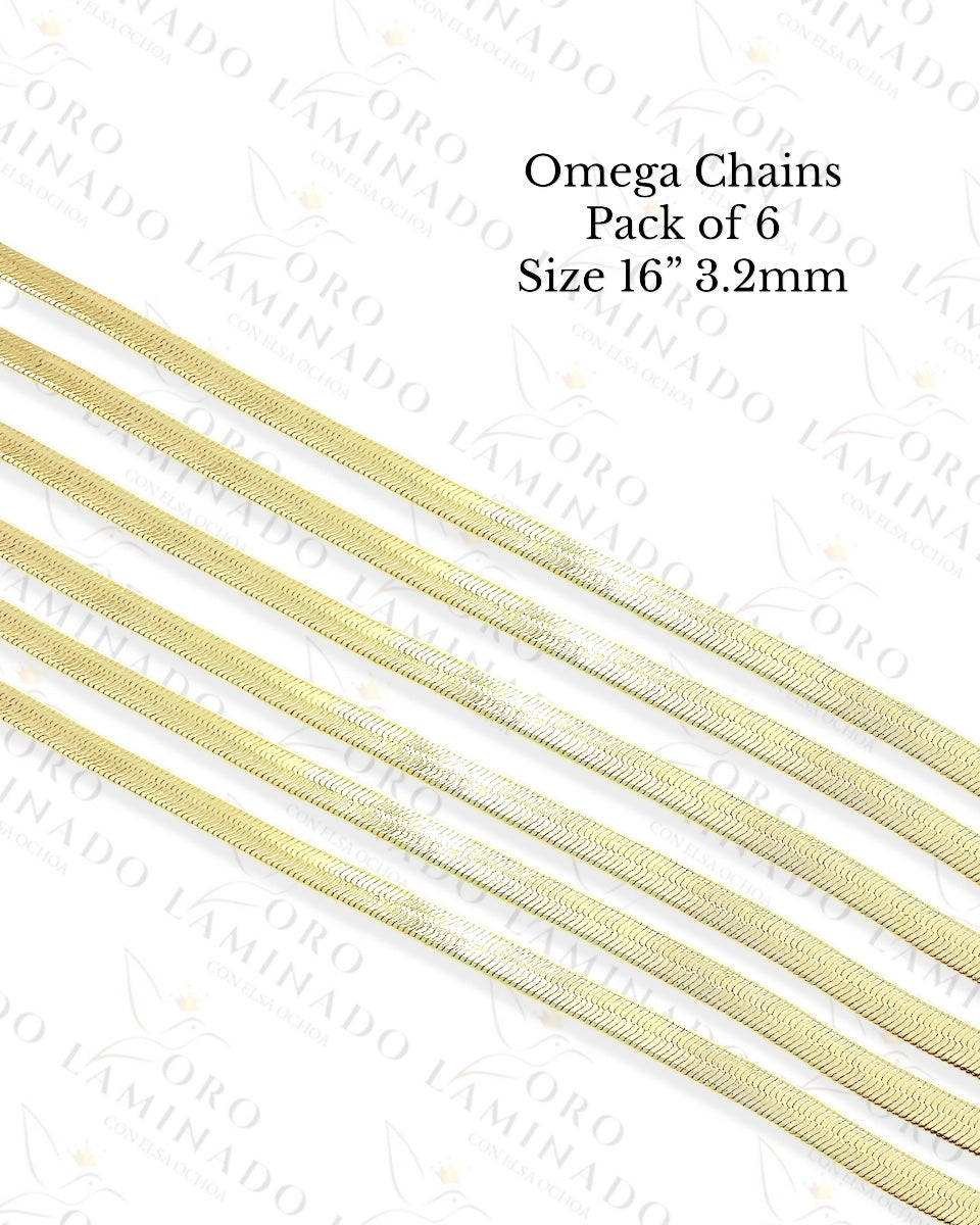 Omega Chains Pack of 6 Size 16” 3.2mm C439