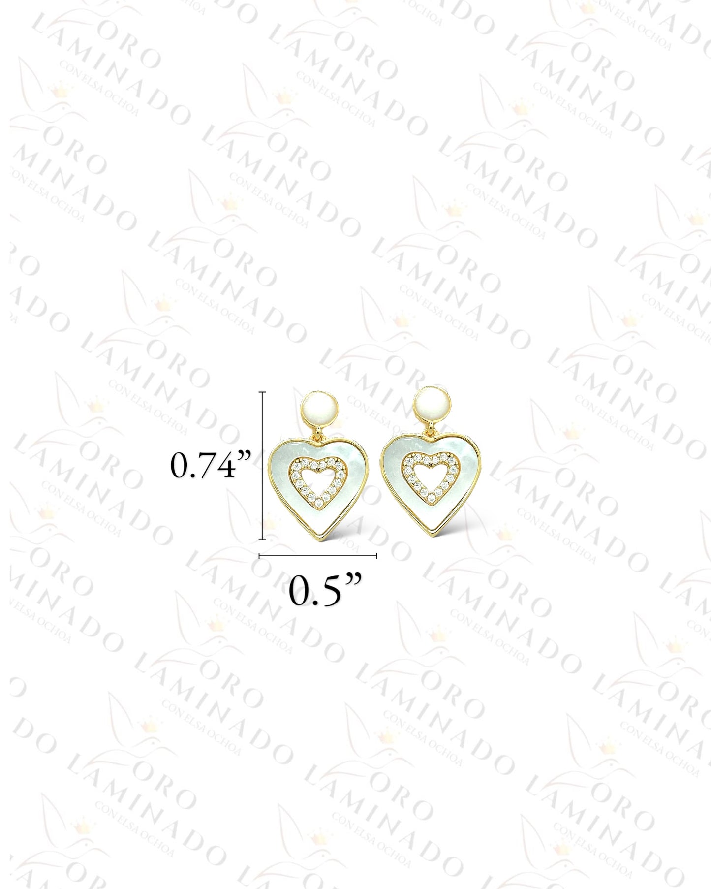 High Quality Pearl Shell Heart Earrings B460