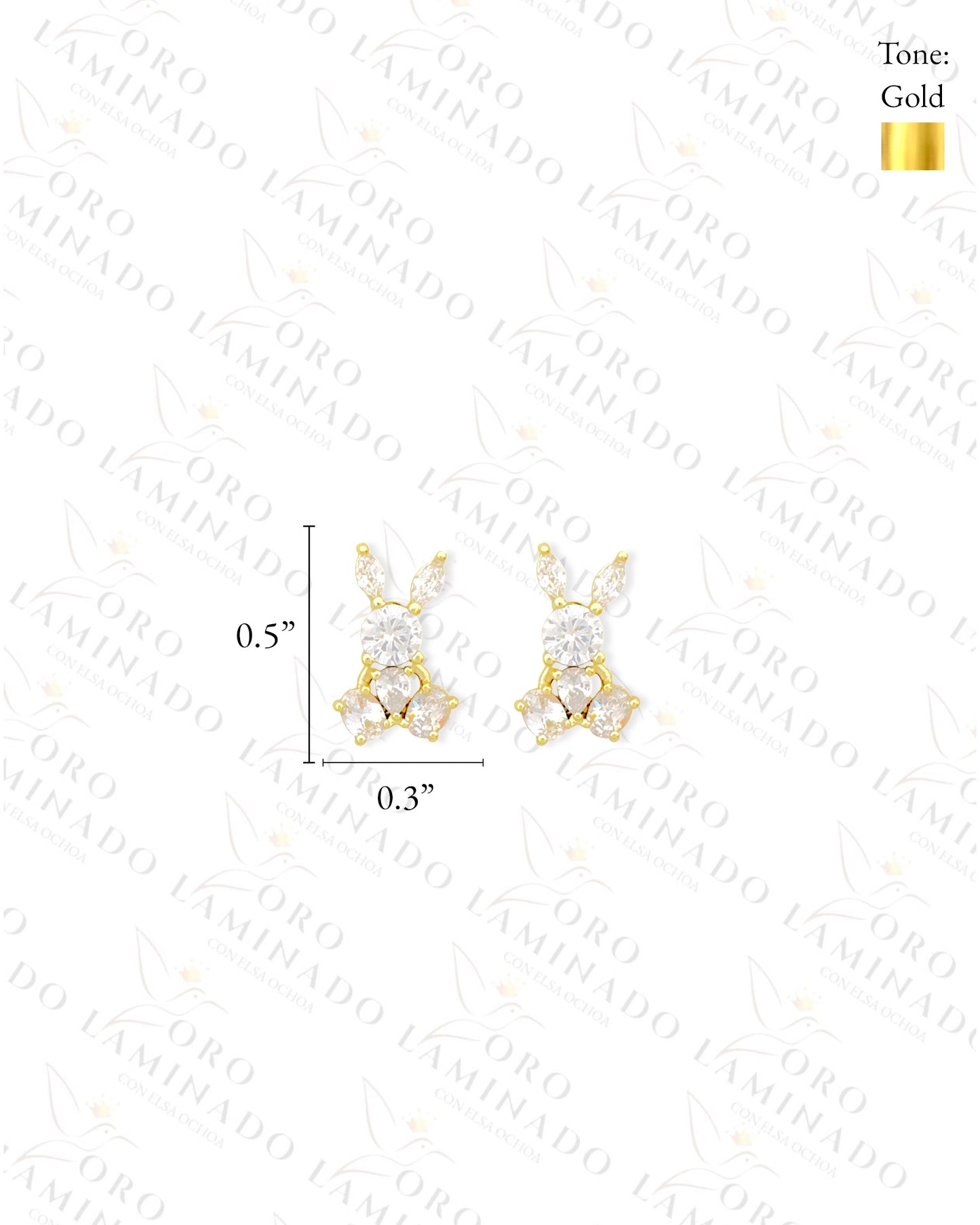 High Quality Crystal Bunny Set (Gold Filled) C237