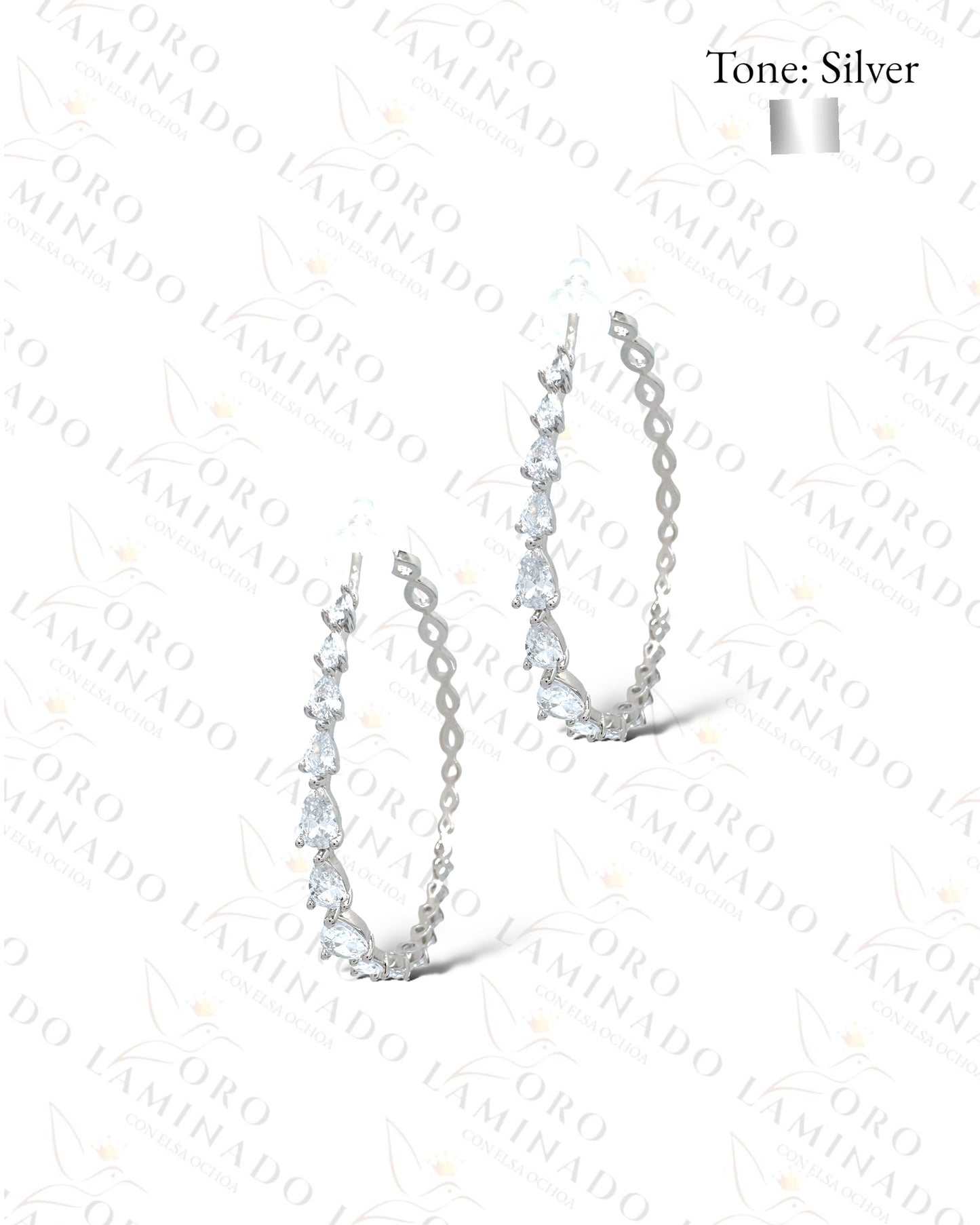 High Quality Diamond Hoop Earrings C319