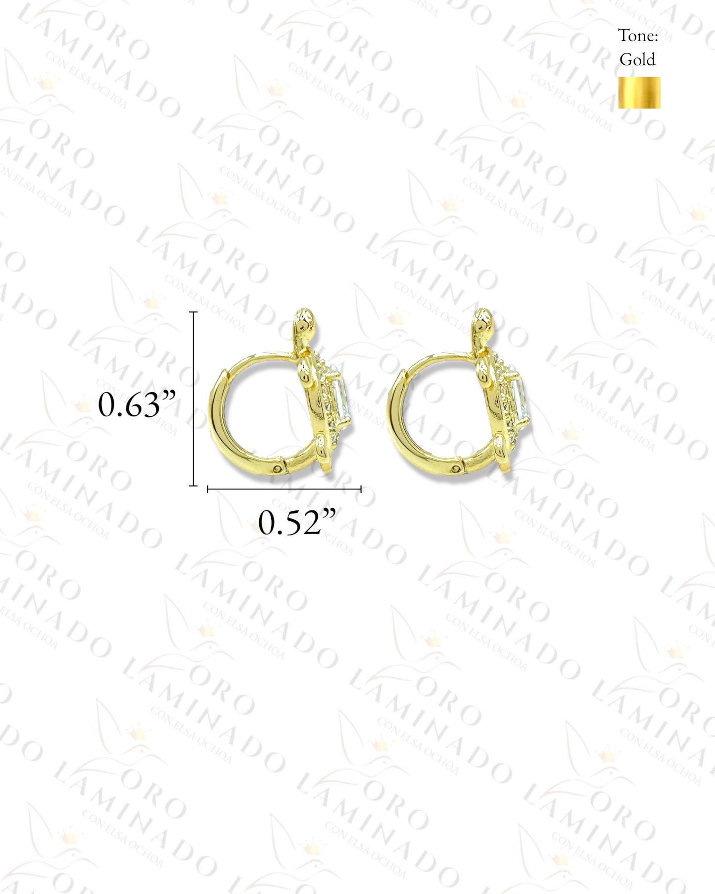 High Quality Crystal Turtle Hoop Earrings Y432