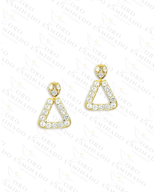 High Quality Sparkling Triangle Earrings  B454