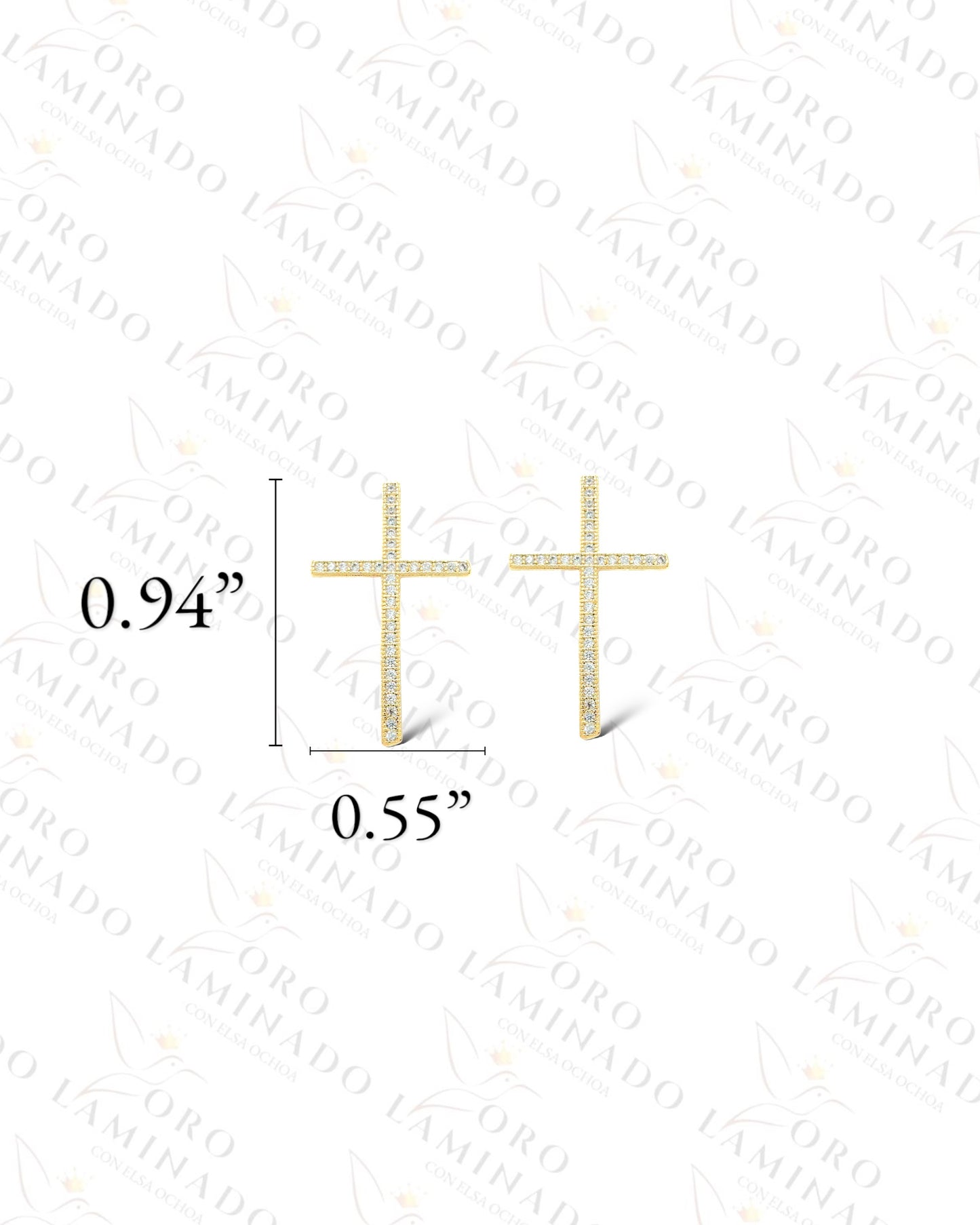 High Quality Sparkling Cross Earrings Y174