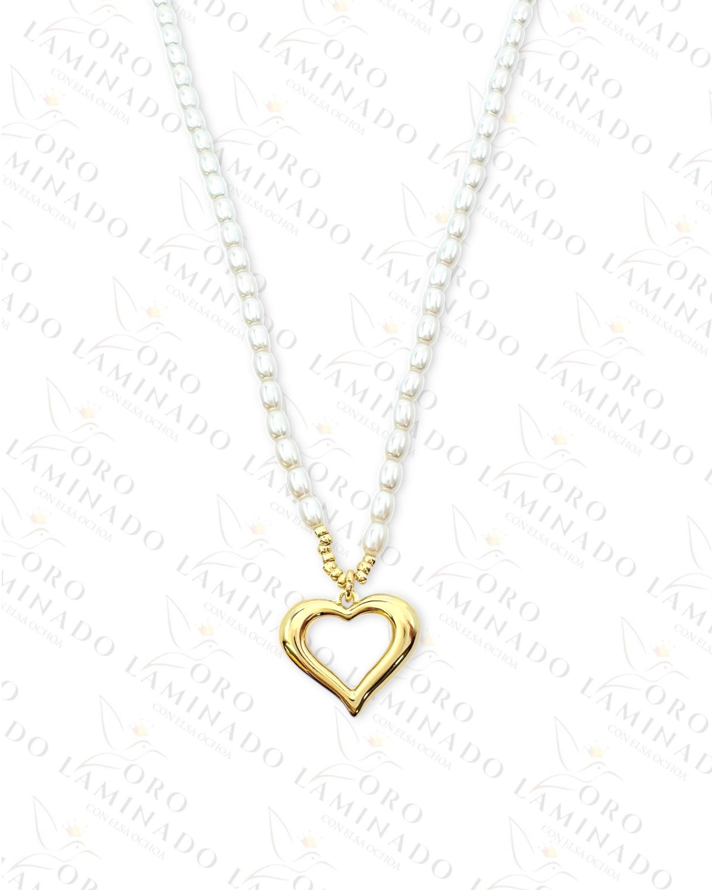 High Quality Heart Pearl Necklace Y148