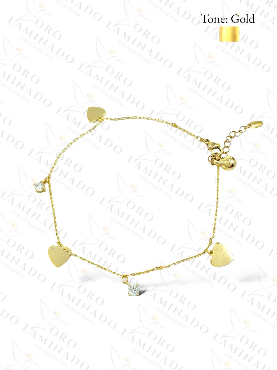 High Quality Gold Hearts Anklet (Pack of 3) G348