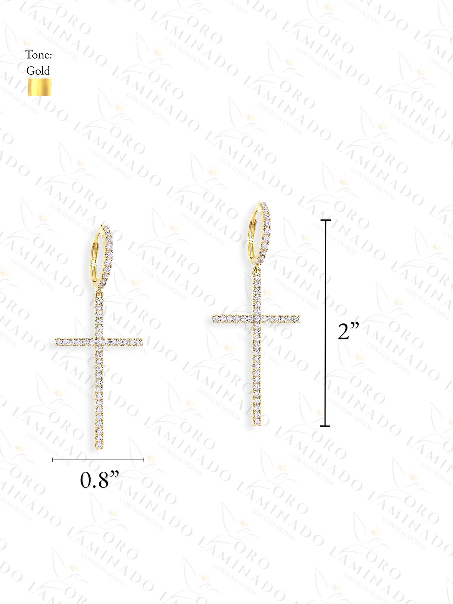 High Quality Cross Earrings C476