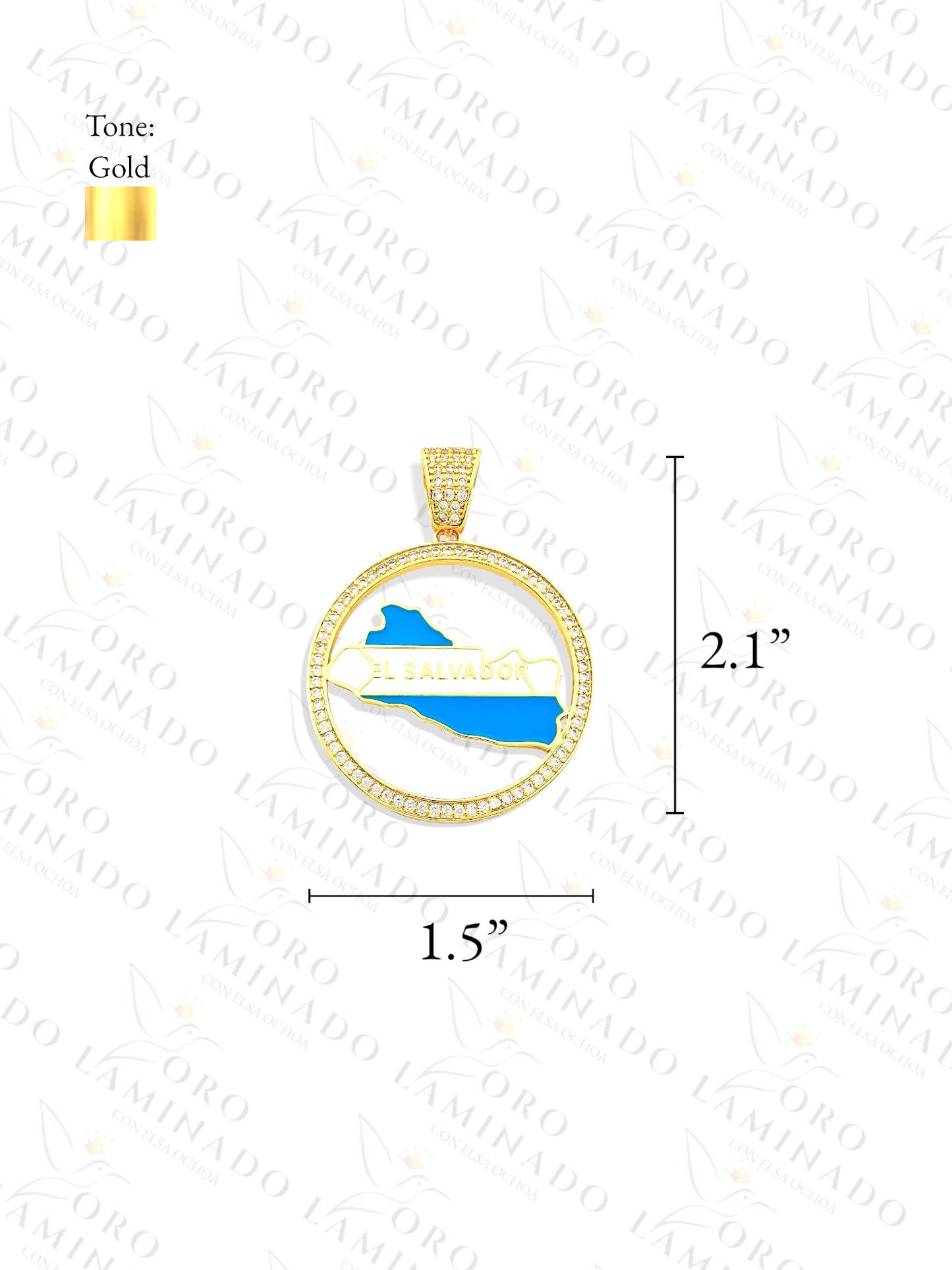 El Salvador Round Pendant C101