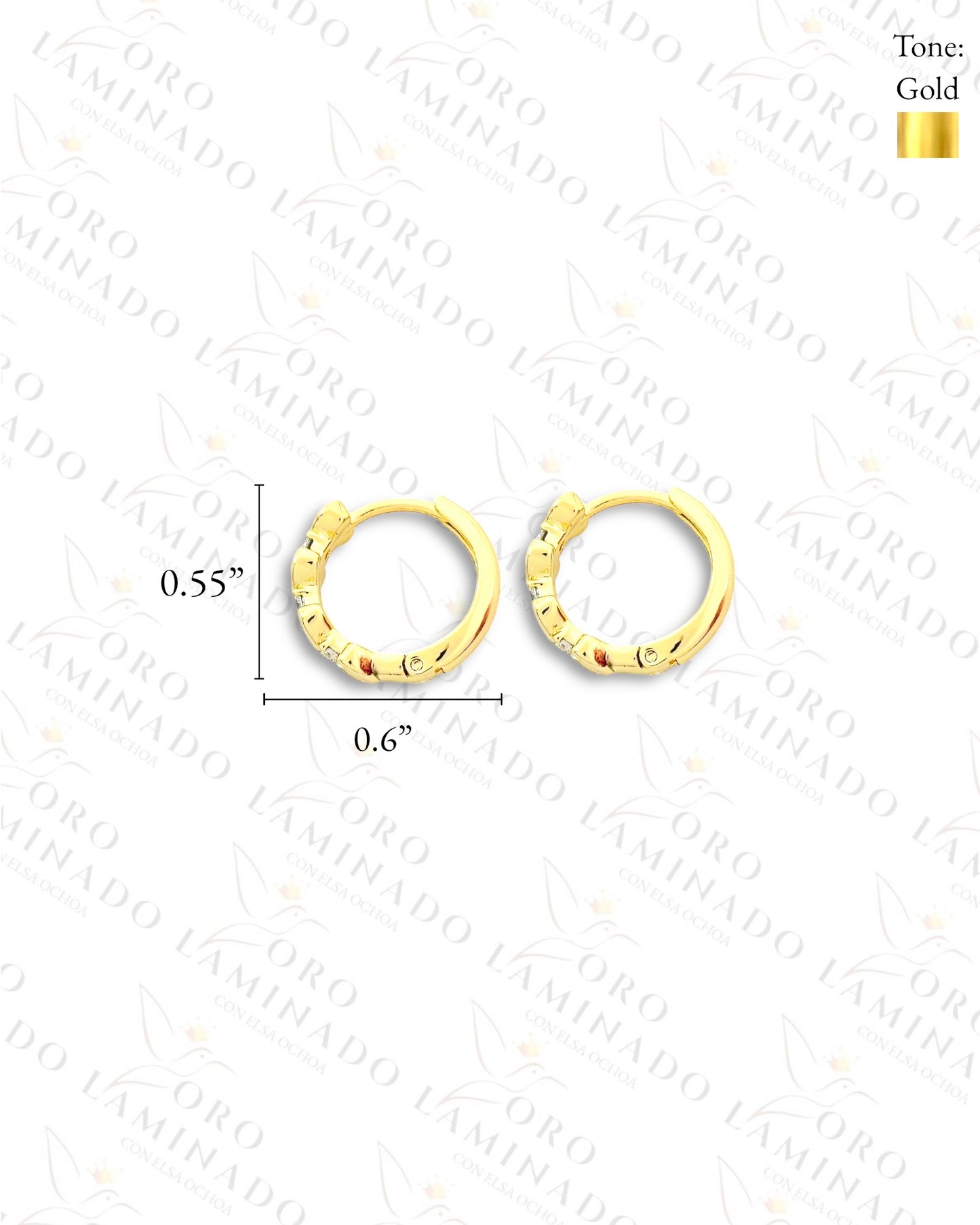 High Quality Mini Hearts Hoop Earrings R225