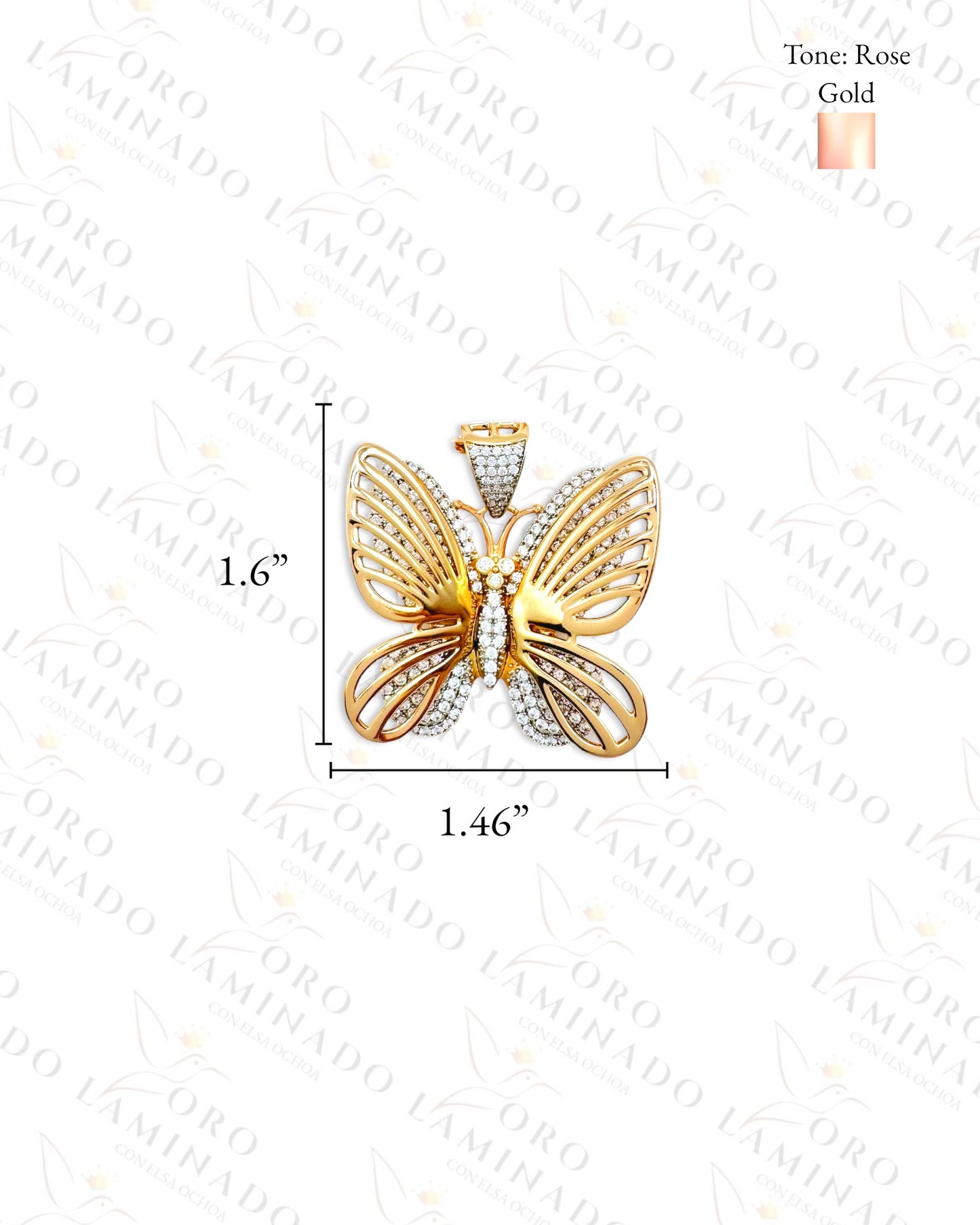 Rose Gold Butterfly Necklace  B152