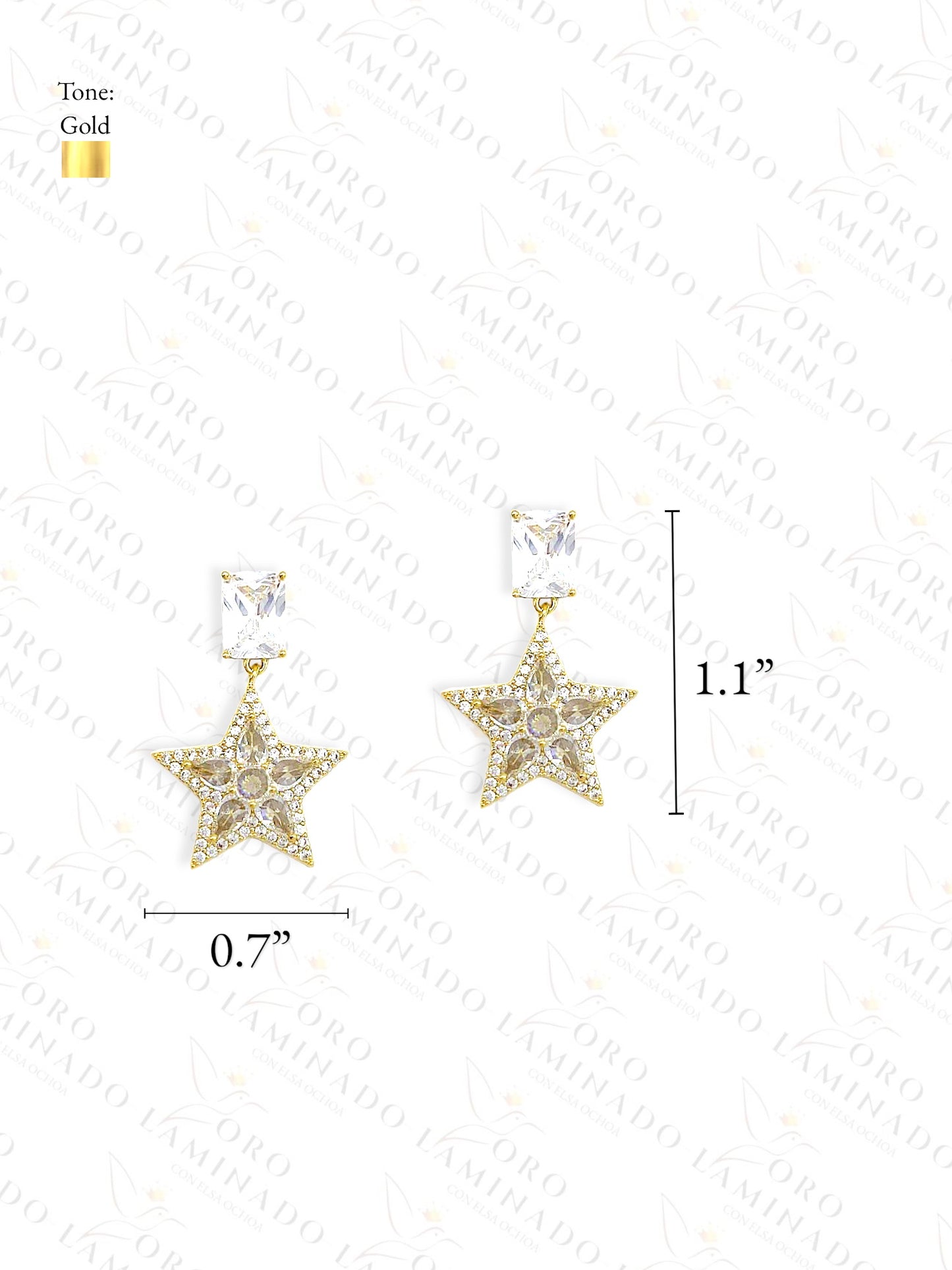 High Quality Diamond Star Earrings C474