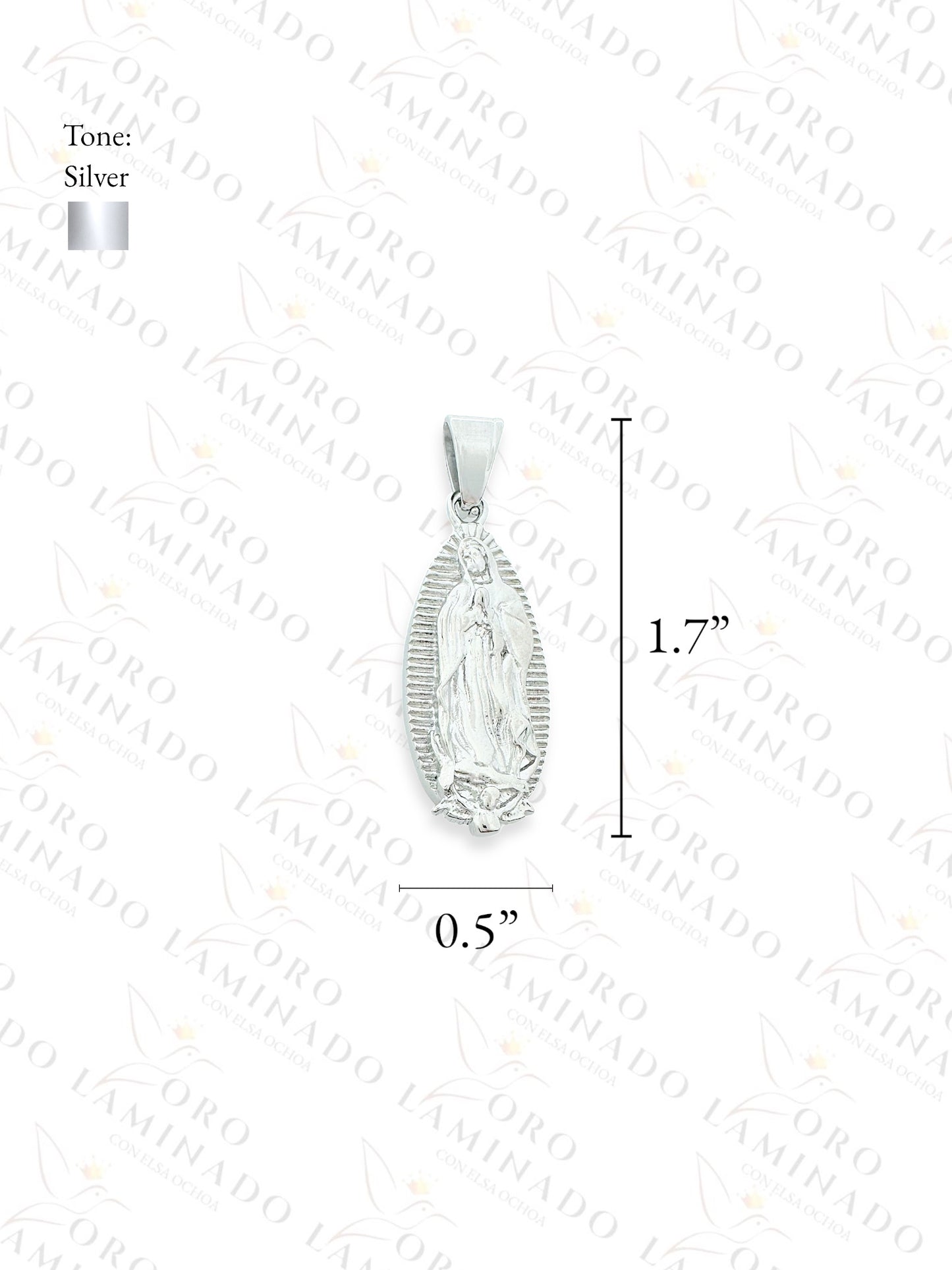 Silver Virgin Mary Pendant Y341