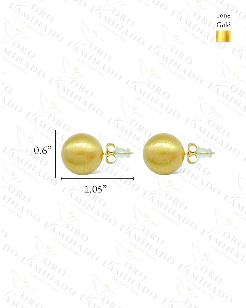 High Quality Gold Sphere Earrings C199