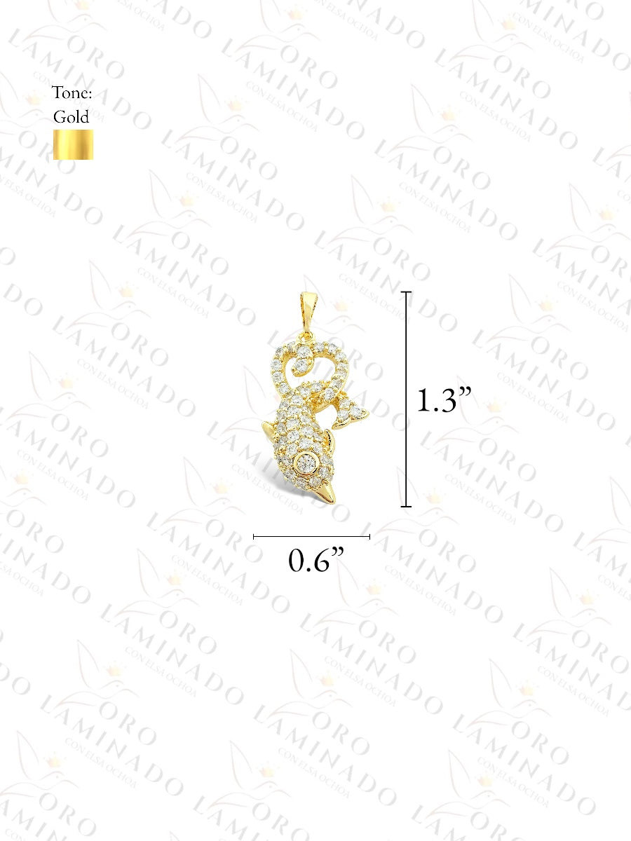 Gold Filled Dolphin with Heart Pendant C207